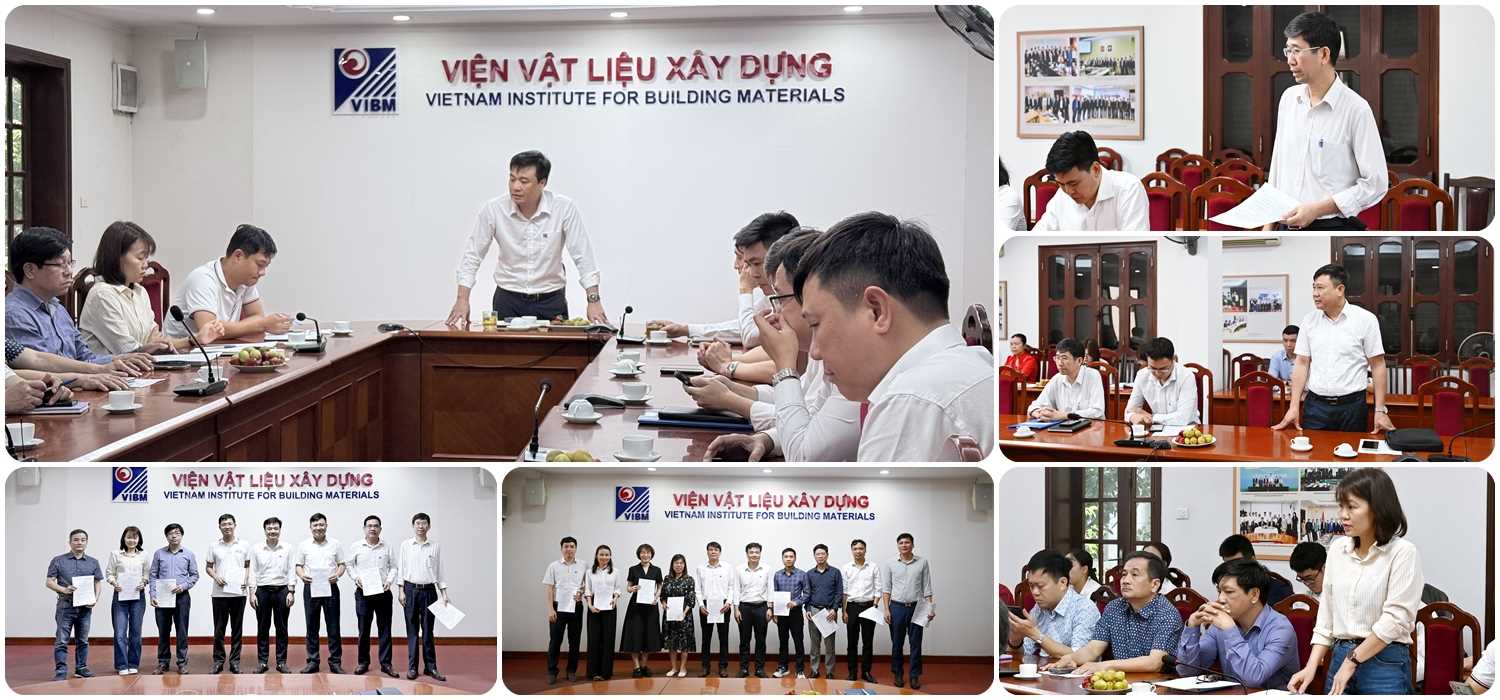 CÔNG BỐ QUYẾT ĐỊNH TỔ CHỨC LẠI MỘT SỐ TỔ CHỨC THUỘC VIỆN VẬT LIỆU XÂY DỰNG